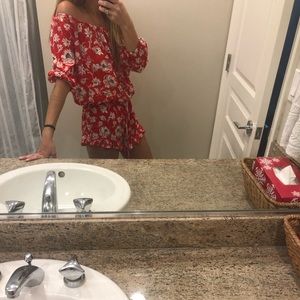 Adorable Red Faithfull The Brand Romper!